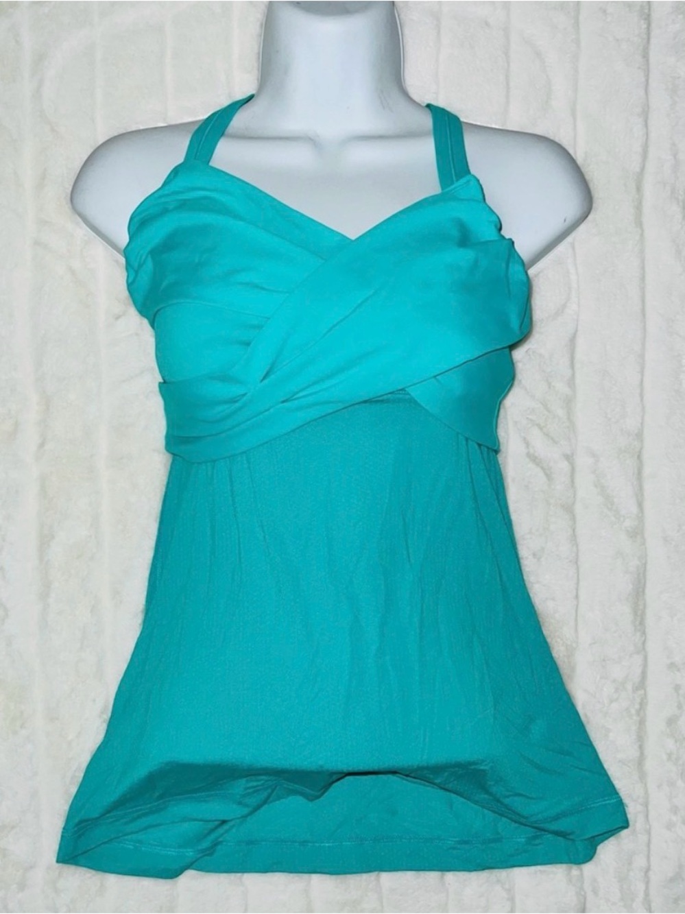 lululemon athletica Teal Cross-Front Tank Top